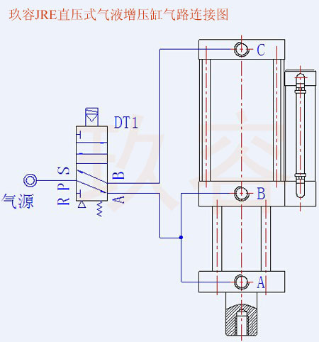 直壓式增壓缸三根管的接法